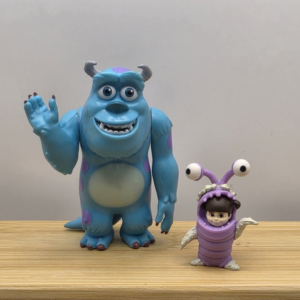 Disney Pixar Monsters Inc Boo & Sulley 2 Mini Figure Set Bundle Cake Topper Toys